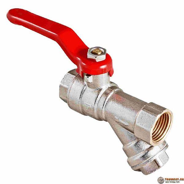 sharovy`i` kran s vstroenny`m fil`trom Фото – шаровый кран с встроенным фильтром грубой очистки воды