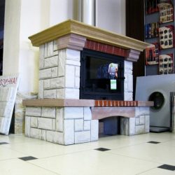 Отделка каминов искусственным камнем своими руками